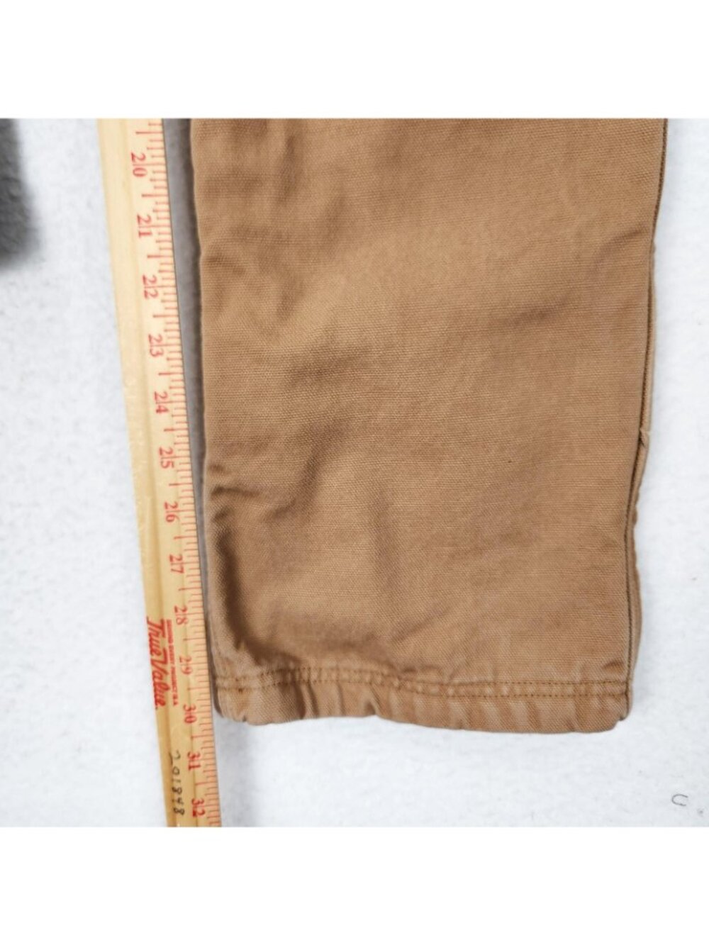 Duluth Trading Pants Mens 34x34 Brown Canvas Flannel Lined Straight Leg Workwear - Picture 8 of 15